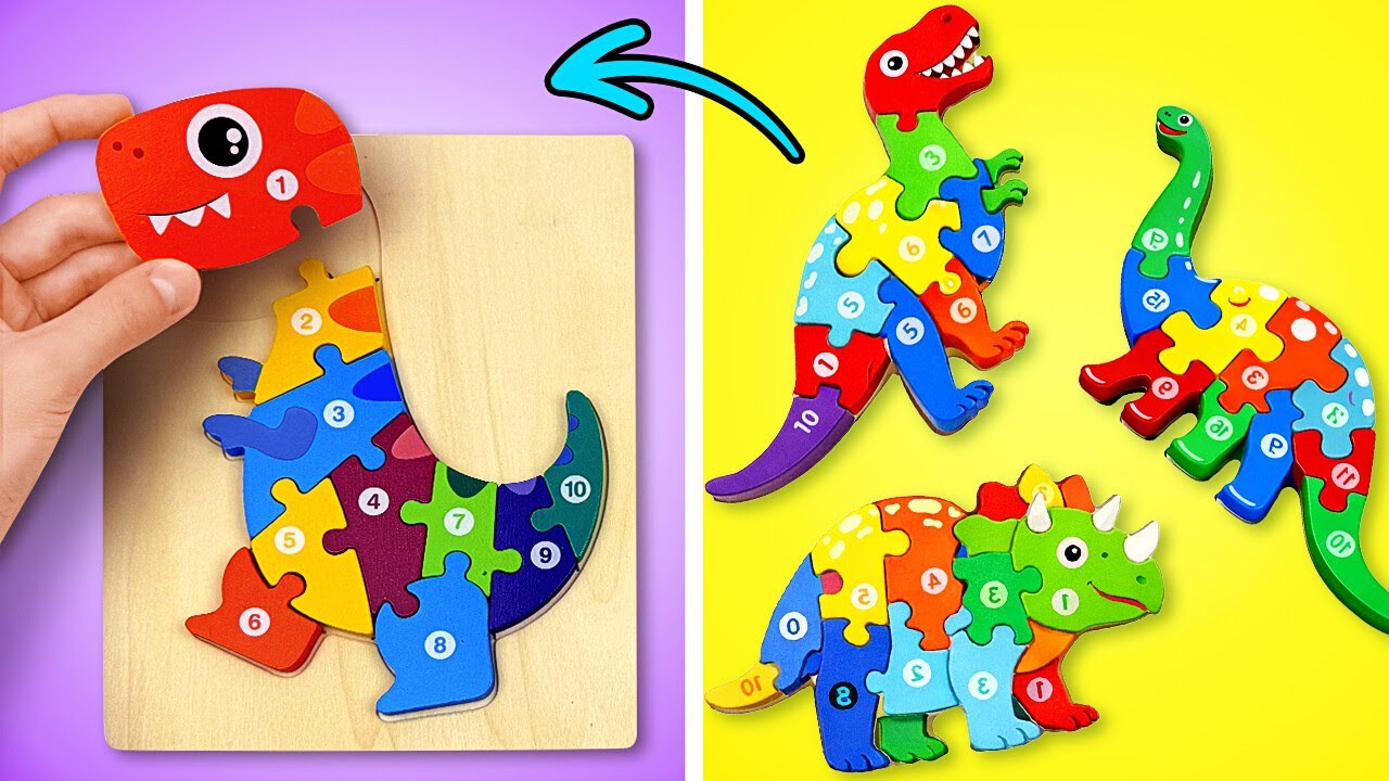Explore Dinosaurs, Colors & Numbers with Activity Puzzles | Best Preschool Video for Kids & Toddlers
