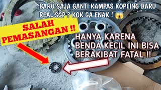 Just 1 week after replacing the original Satria FU carburetor clutch lining, it's already not wor...