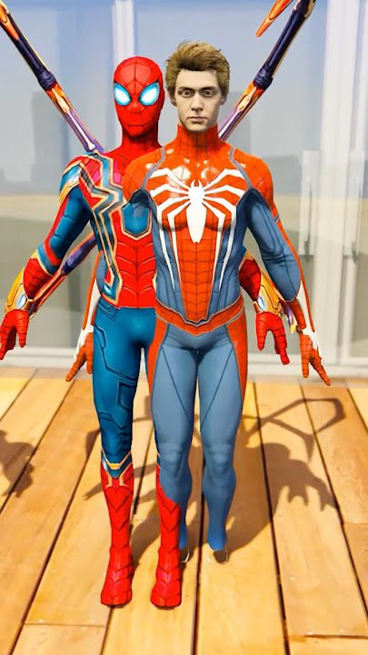 SPIDERMAN GOT NEW SUIT FROM IRONMAN TO FIGHT WITH VENOM AND GOONS #shorts #spiderman #ironman