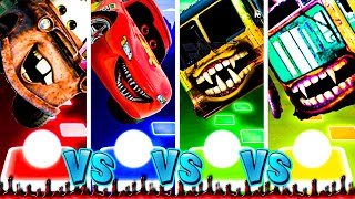 Disney Pixar Car Mater Exe Vs Disney Pixar Car Vs Truck Eater Vs Bus Eater | #tiles