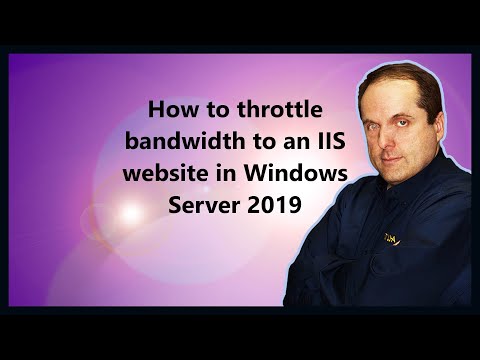 How to throttle bandwidth to an IIS website in Windows Server 2019