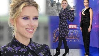 Scarlett Johansson Wears Bold Purple Look After Risking Nip Slip At Avengers Endgame Event