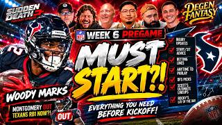 NFL Week 6 LAST-MINUTE Injuries, Start/Sit & Best Bets | Sunday Sweat