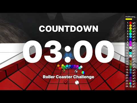 3 Minute Countdown Timer [Marbles on Roller Coaster]