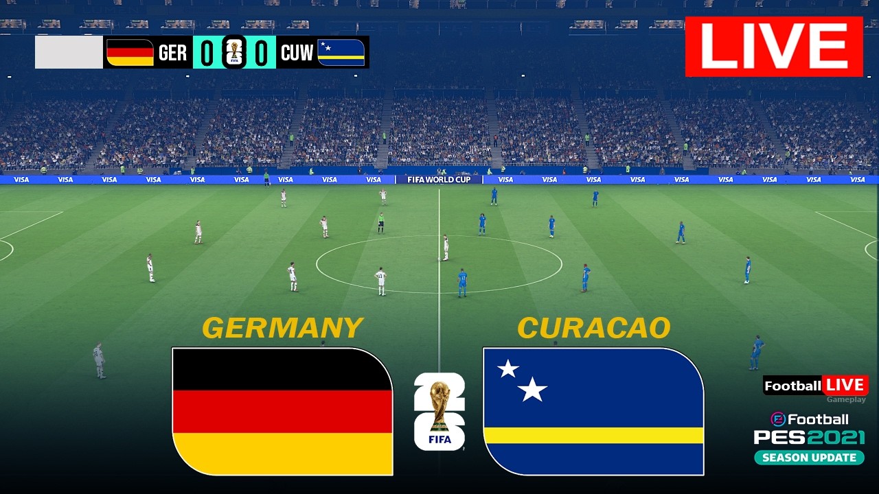 GERMANY vs CURACAO - FIFA World Cup 2026 group stage | Match Today | Simulation PES