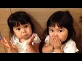 メロンパン屋さんごっこ？2歳10ヶ月の双子姉妹