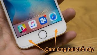 Trên tay miếng dán cường lực có hai nút cảm ứng cho iPhone 6