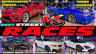 BEST STREET RACES -- 1XXXWHP M240 VS MCLAREN, F150, CAMARO, HELLCAT, SUPRA, CAPRICE, ZL1, C6, CTSV