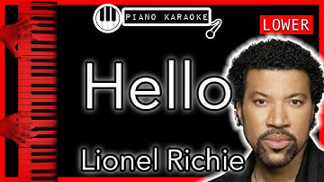 Hello (LOWER -3) - Lionel Richie - Piano Karaoke Instrumental