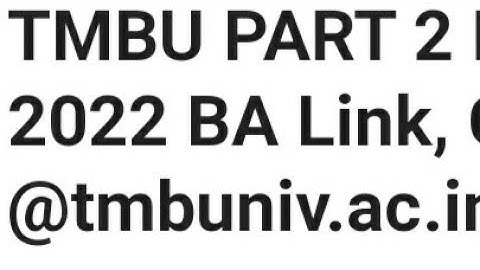 TMBU PART 2 RESULT 2022 BA RELEASED DATE OUT, HOW TO DOWNLOAD,LATEST NEWS TMBU BA PART 2 RESULT DATE