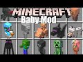 Minecraft NEW BABY MOB MOD / New Minecraft Baby Monsters School MOD