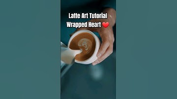 Latte Art Tutorial ☕️ Wrapped Heart ❤️ #latteart #barista #homebarista #latteheart
