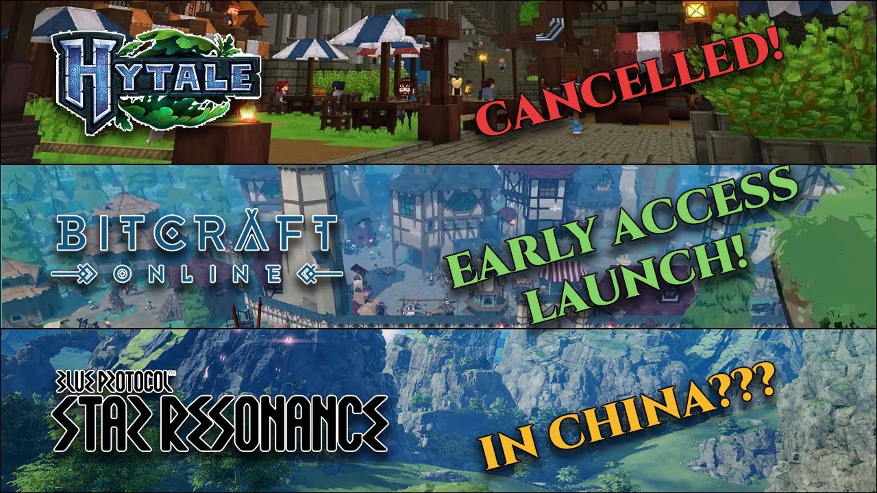 Hytale Shuts Down, BitCraft Online Launches, Blue Protocol in China? – MMO Monthly June 2025