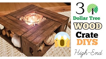 Grab these Dollar Tree crates to make High-End..