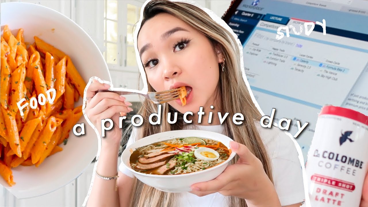 A *REAL* PRODUCTIVE COLLEGE DAY IN MY LIFE | cooking, study with me ...