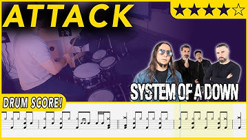 Attack - System Of A Down | DRUM SCORE Sheet Music | #374 DRUMSCRIBE