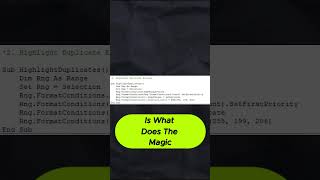 Highlight Duplicates in Excel with One Click! #ExcelShorts#HighlightDuplicates #VBA #ExcelMacros