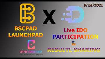 Bscpad live participate in Demodyfi IDO and result share