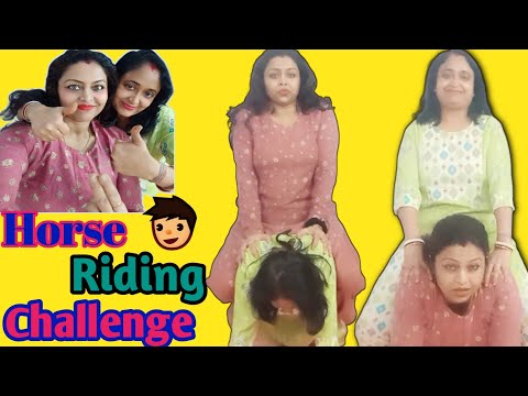 Horse Riding Challenge || Most Funny Video || 😄 @monsuniquevlog3528