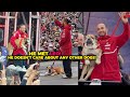 Hamilton arrive with Roscoe on the Fan stage at Silverstone! after Race BritishGP 2025