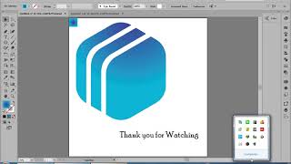 Gradient Cubes Designed by Using a Curved-Angle Hexagon Adobe illustrator