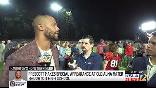 Dak Prescott makes appearance at his alma mater, Haughton High School