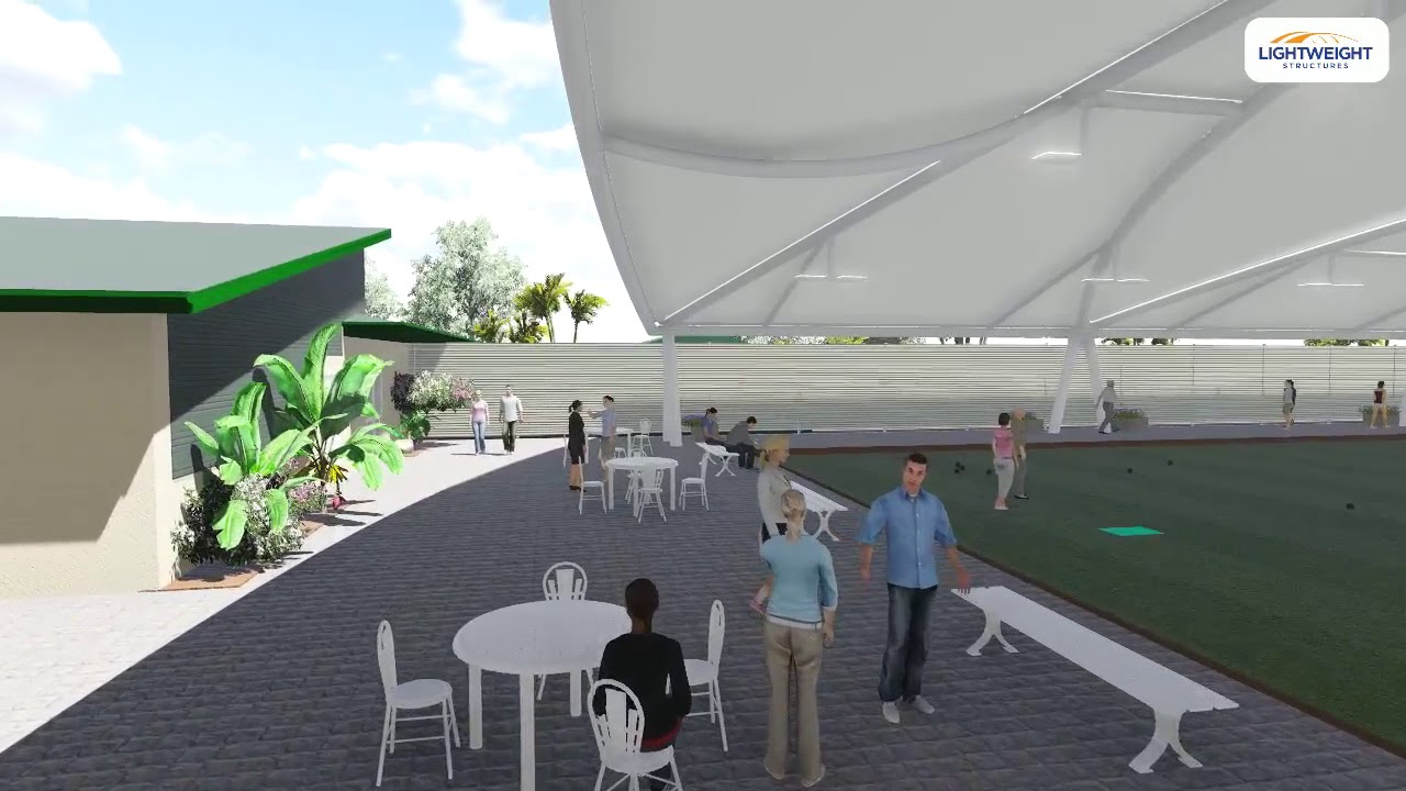 Lawn Bowls Western Suburbs Lawn Bowls Mackay Fabric roof canopy by