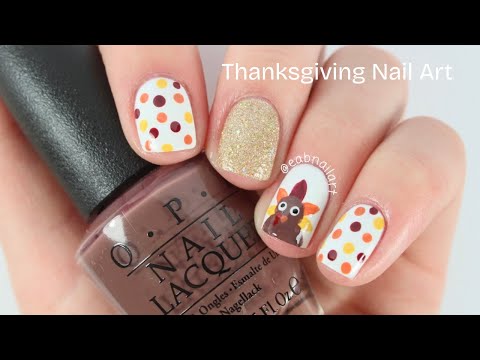Thanksgiving Turkey Nail Art | eabnailart