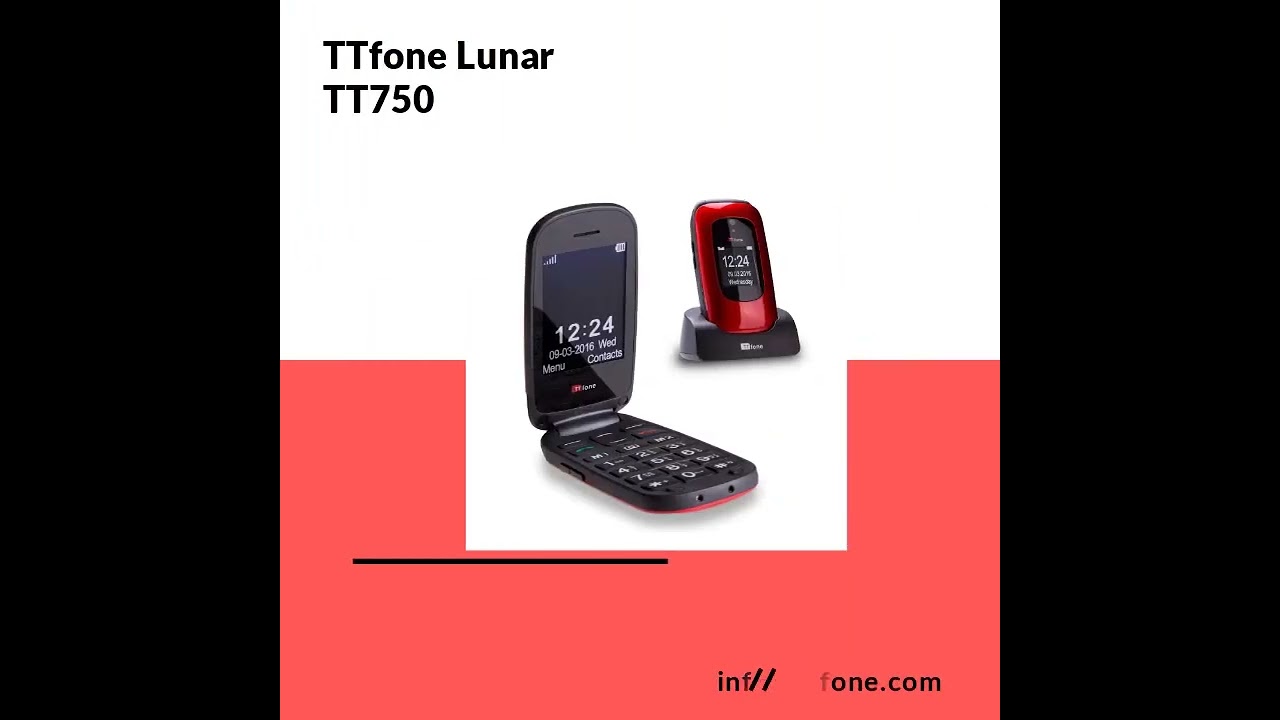 14day - TTfone Lunar TT750 Large big keys flip mobile phone for seniors