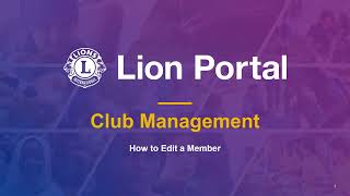 Club Management: How to Edit a Member