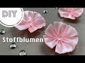 DIY Tutorial Hübsche Stoffblumen aus Satinband selber machen / Fabric Flower Ribbon