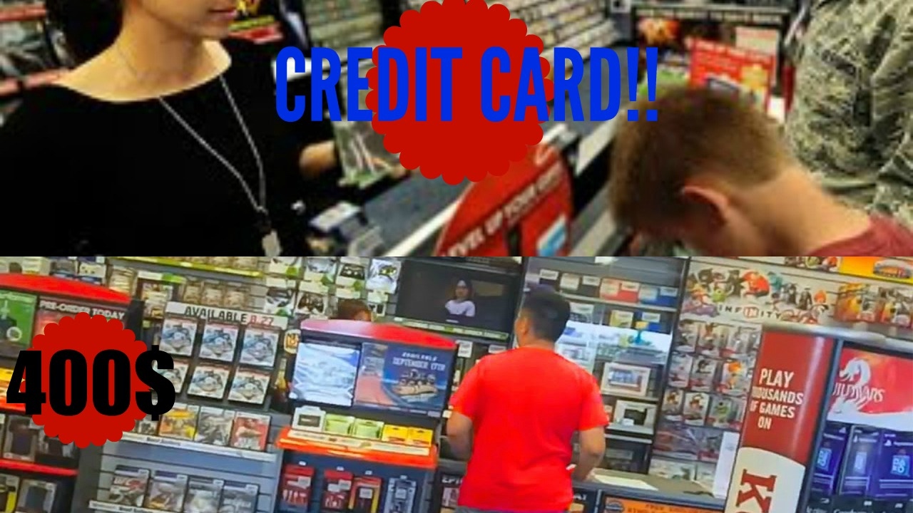 KID SPENDS 400 ON DAD'S CREDIT CARD AT GAMESTOP!(GETS SMACKED