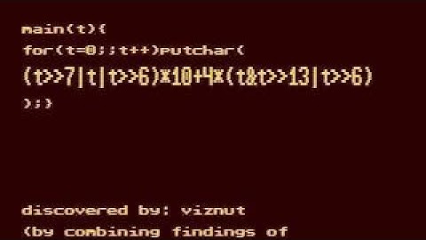 Bytebeat: Experimental one-line algorithmic music - the 2nd iteration