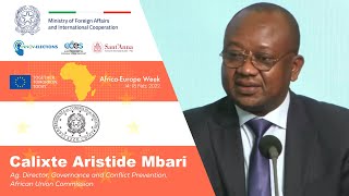 Intervention of Mr Calixte Aristide Mbari Ag Director Governance & Conflict Prevention AU Commission