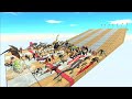 Speed race with all ARBS units. Slope course! - Animal Revolt Battle Simulator