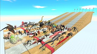 Speed ​​race with all ARBS units. Slope course! - Animal Revolt Battle Simulator