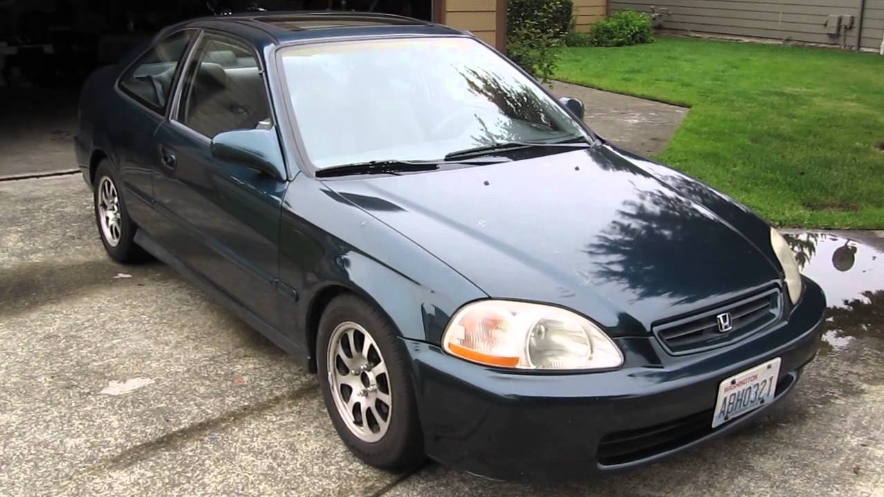 SOLD..1996 Honda civic ex 5 speed for sale - YouTube