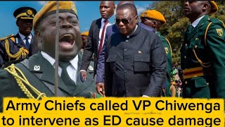 Army Chiefs called VP Chiwenga to intervene as ED cause damage within military barracks 