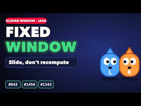 LeetCode 643, 1456, 1343 | Fixed Size Sliding Window (Animated) | Sliding Window #2