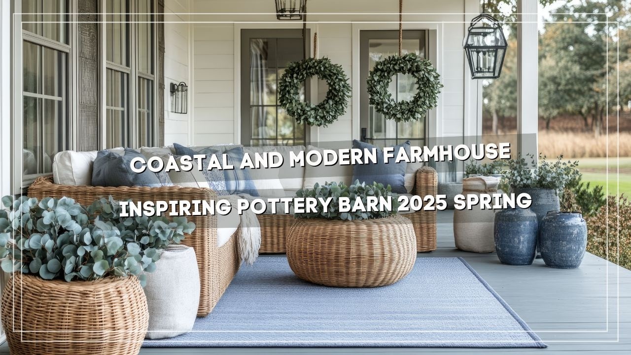 Inspiring Pottery Barn 2025 Spring Look: A Coastal Chic and Modern Farmhouse Design Mix