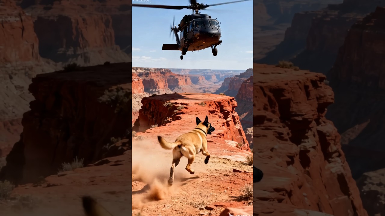 Amazing! Heroic Dog Saves Pilot from Helicopter in Dramatic Rescue! 
