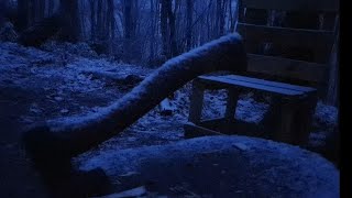 Dağ Evinde Kar Yağışı Doğada Tek Başına Dağ Evi 65.Bölüm Solo Bushcraft Camp