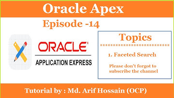 Oracle apex faceted search