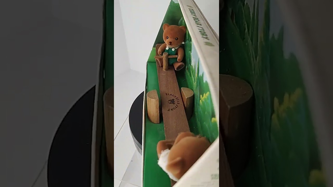 Vintage Applause Teddy Bear Story Ginger & Poppy On A Teeter Totter