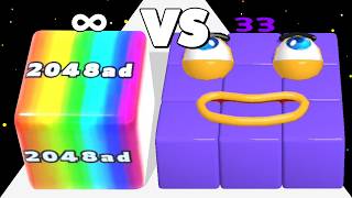 NUMBER BLOCKS /vs JELLY RUN 2048 ∞ ASMR Gameplay Android iOS • NumberCube Run 3D Merge Math Games screenshot 2