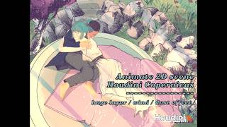 Animate 2D in Houdini Copernicus COP -- daily work with huge amount layer/ wind / dust / no sim