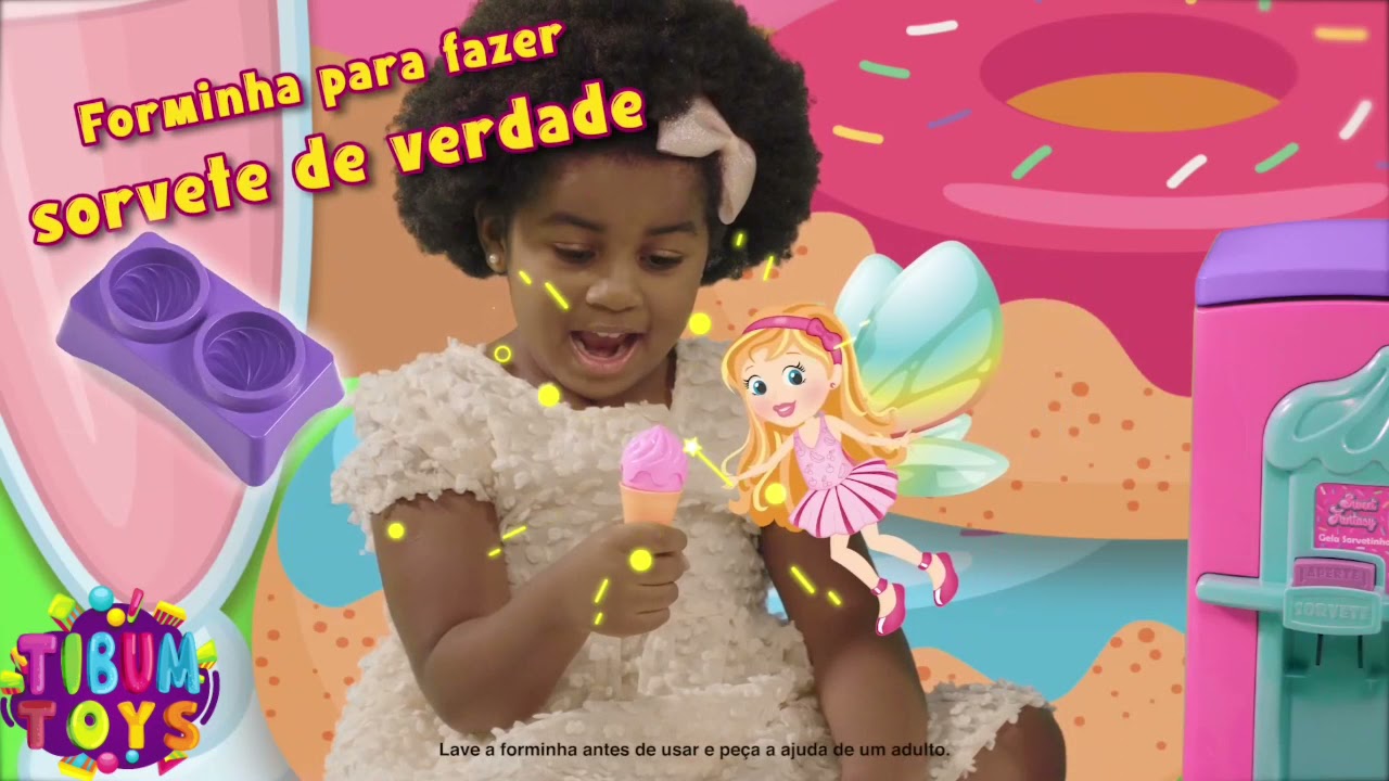 Geladeira Infantil Gela Sorvetinho Sweet Fantasy Cardoso Toys