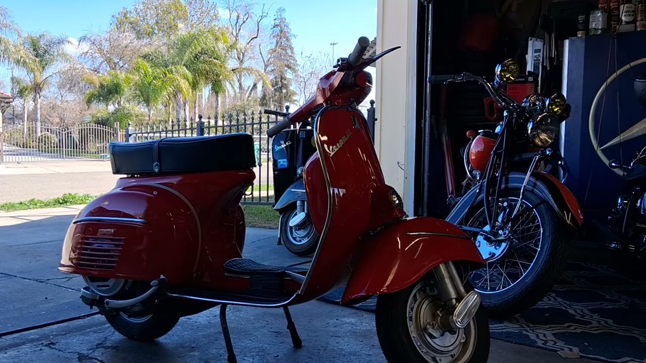 1966 Vespa SS180 cold start #vespass180