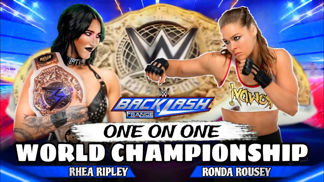 Rhea Ripley Ronda Rousey Rhea Ripley vs Ronda Rousey Women's World Championship Full Match WWE ...