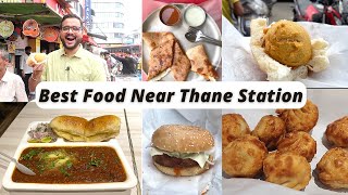 Best food near Thane Station | Cheese Burger, Pav bhaji, Momos and more #Ep1